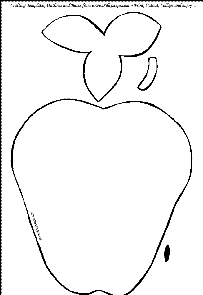 Strawberry outline template for craft activity